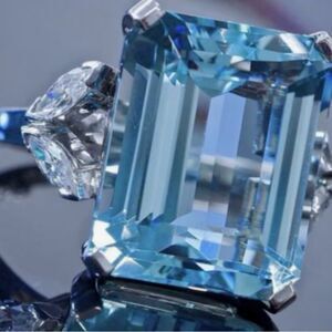 🩵 NEW Elegant Blue Square Crystal Ring 🩵